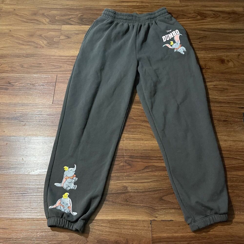 Disney Dumbo Gray Sweatpants Tapered Cotton Joggers Primark Womens Size Medium